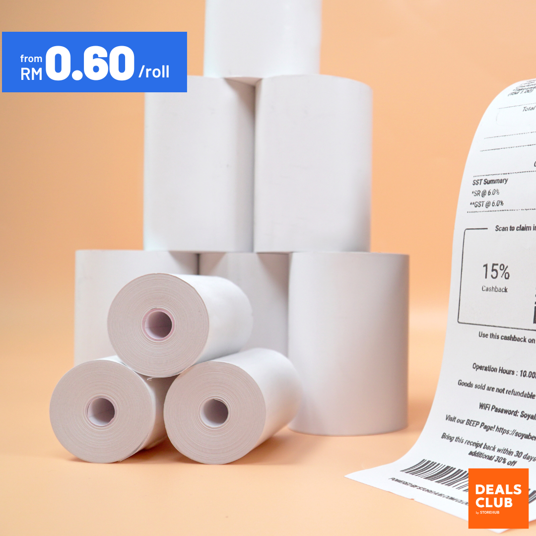 57mm x 44mm thermal paper roll for POS printer Malaysia