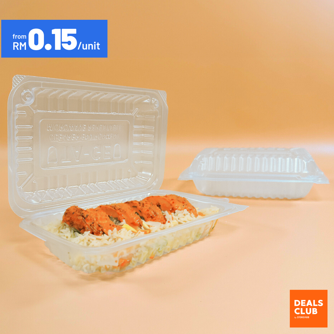Clear Plastic Clamshell Takeaway Container
