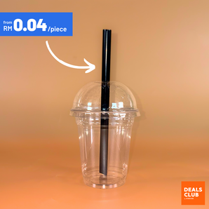 Extra Wide Black Plastics Straw for Bubble Tea and Boba Drinks