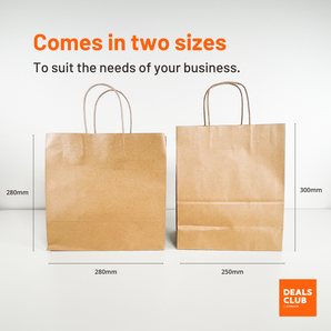 Deals Club Kraft Paper Bag Sizes