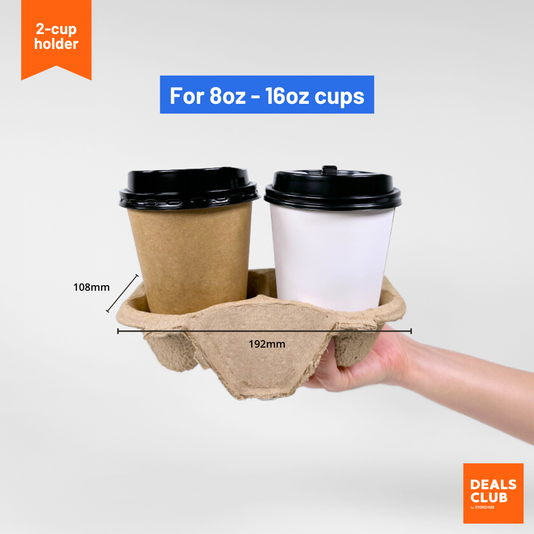 Disposable Pulp Paper Cup Holder 8oz 16oz