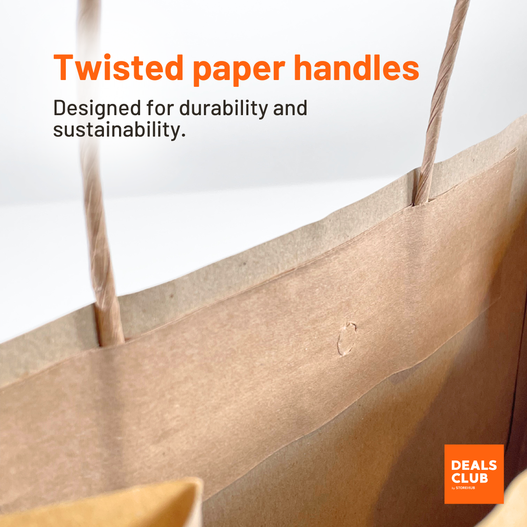 Deals Club Kraft Paper Bag Twisted Handles