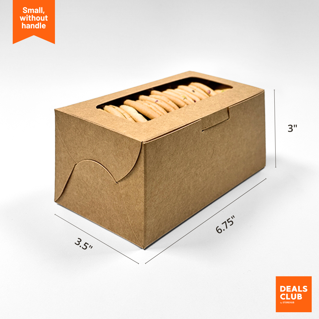 Small Kraft Pastry Box without Handle and Window
