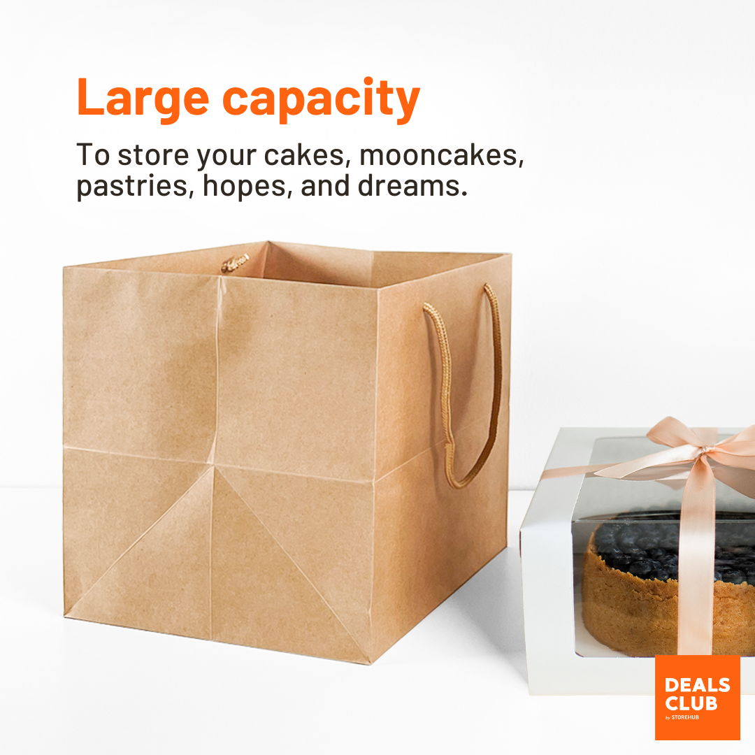 Large capacity sqaure kraft bag