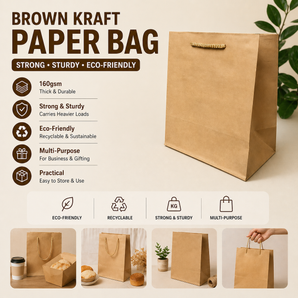 rope handle kraft paper bag