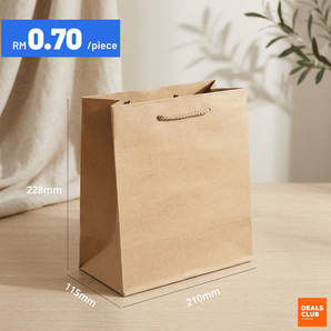 Extra small kraft paper bag with rope handle