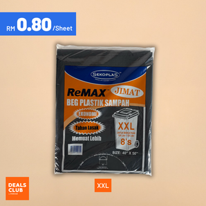 XXL black garbage bag