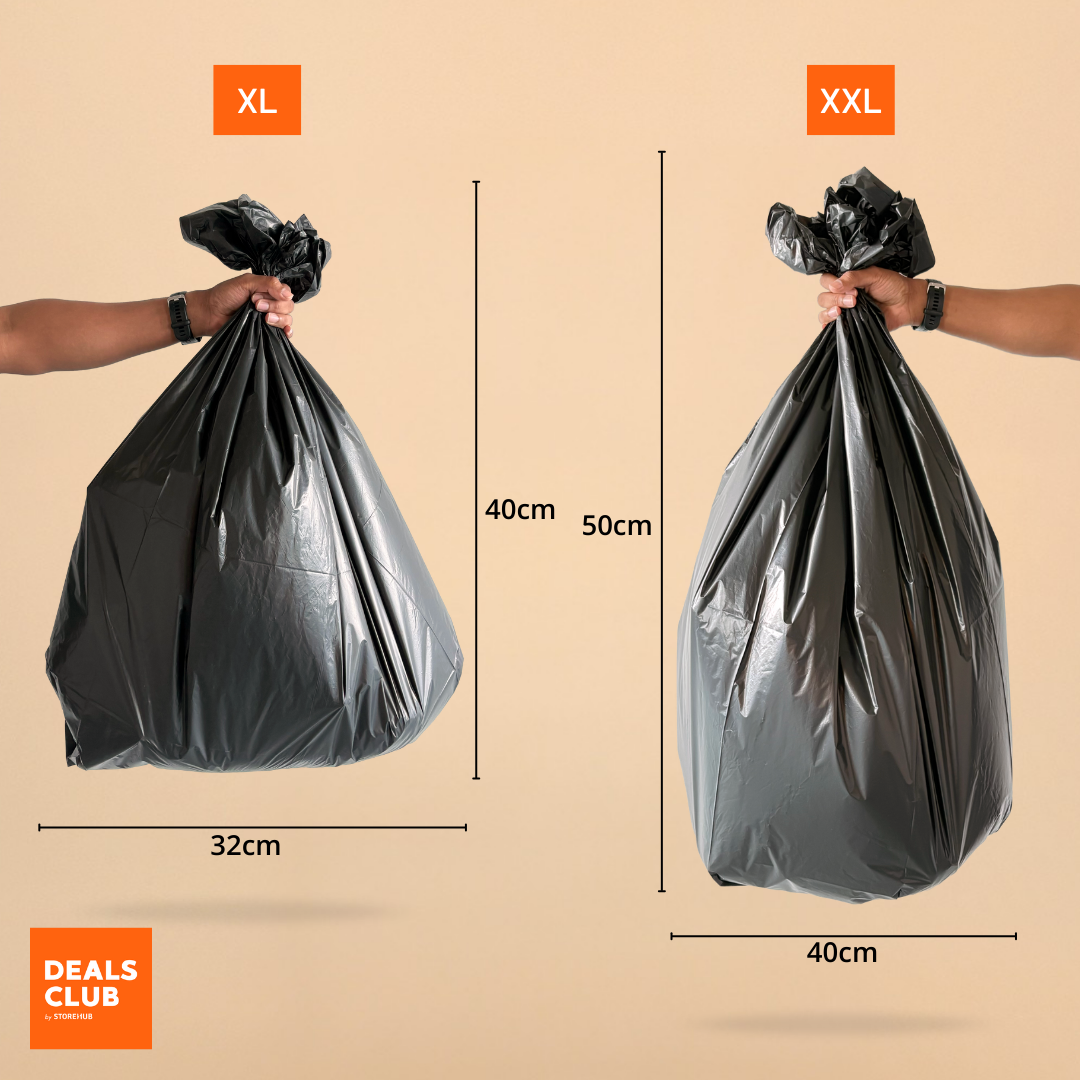 Extra large and extra extra large garbage bag