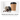 Merdeka 8oz brown coffee cups with black lids