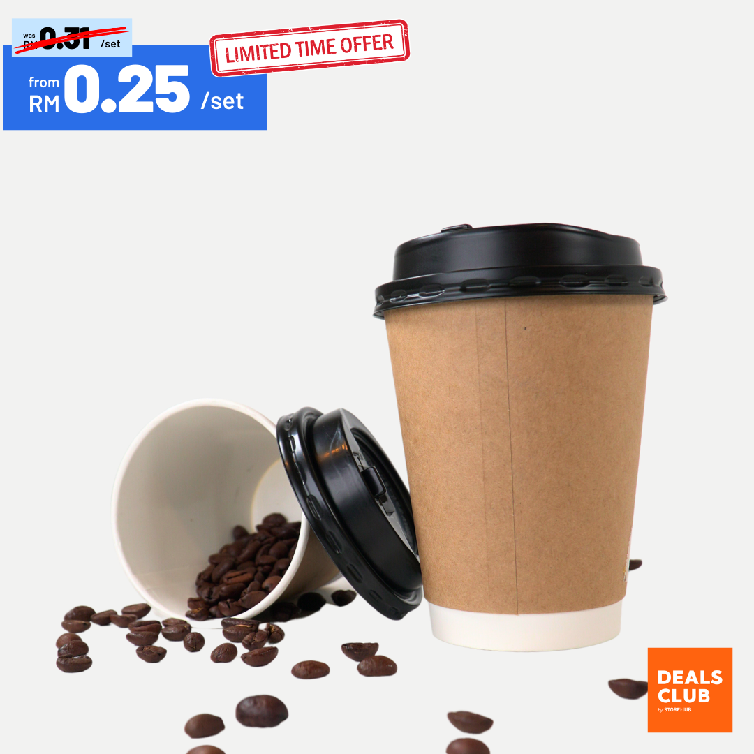 Brown Double Wall Coffee Cup 8oz