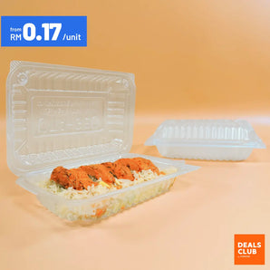 Clamshell takeaway box