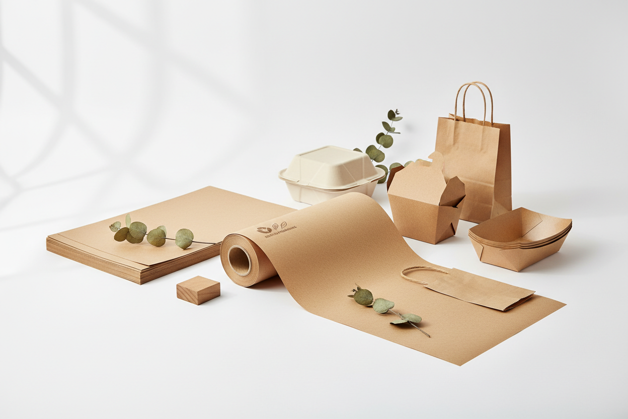 eco friendly kraft takeaway paper box